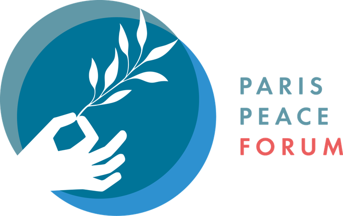Logo del Paris Peace Forum, donde Karen Bruges fue speaker